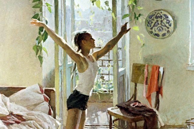 Фрагмент картины Татьяны Яблонской «Утро».