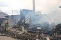 Сгоревший дом в Иркутской области.