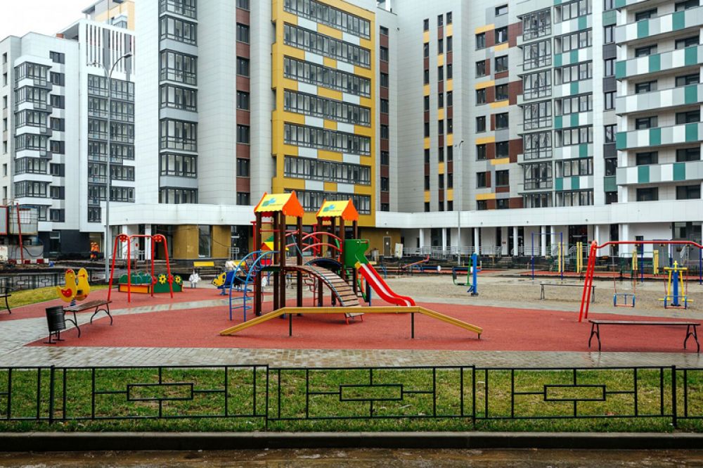 Во дворах и на территории вокруг домов будут созданы парки, детские и спортивные площадки.
