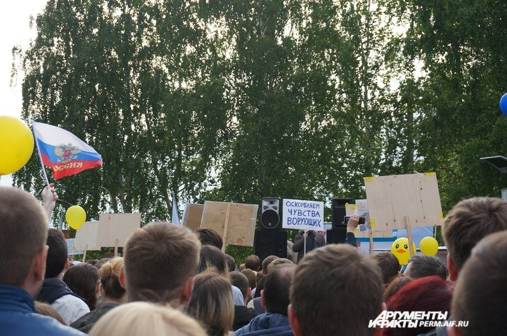 Митинг против коррупции прошёл в Парке камней.