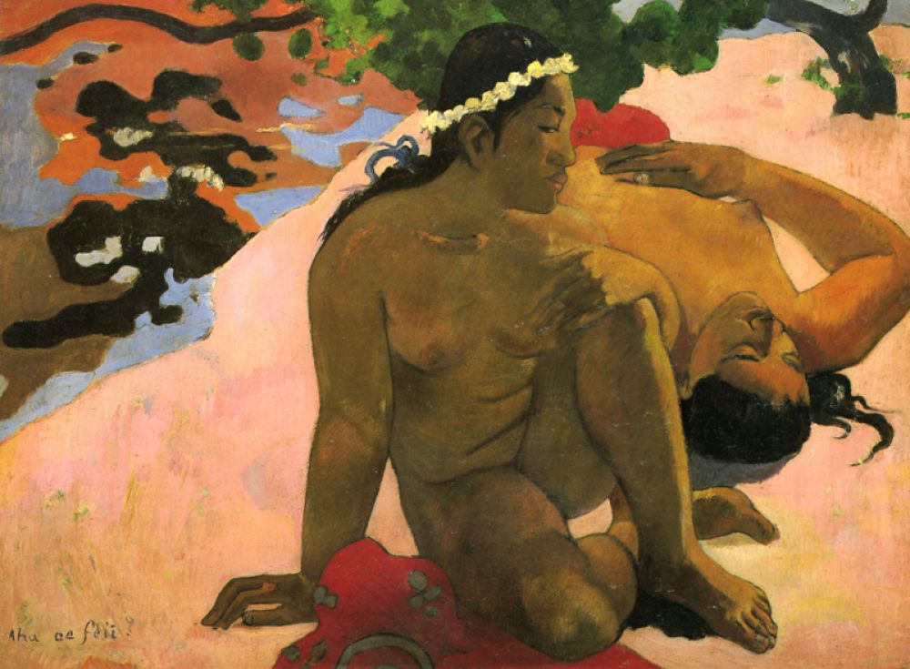 Поль Гоген «А, ты ревнуешь?», 1892 год.
