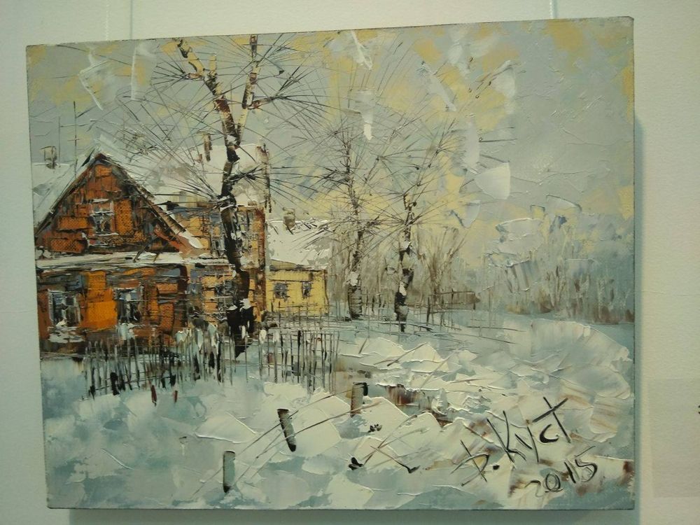 "Зимний этюд в деревне", 2015 г.