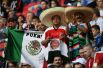 Игра между командами Мексики и Португалии прошла в Казани. На фото: мексиканские болельщики во время матча.