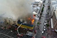 Во время пожара в Центральном гастрономе столицы
