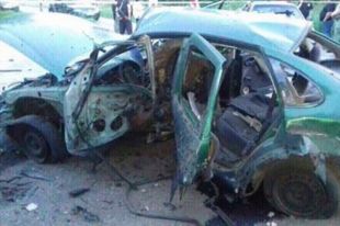 Автомобиль после взрыва