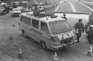 1974 год. Сотрудники ГАИ проводят стереоскопическую съемку дорожно-транспортного происшествия.