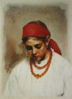 «Голова девушки в повязке. Этюд», 1874 год.