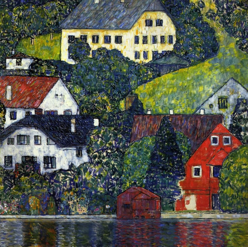 «Дома в Унтерахе близ Аттерзее», 1916 год.