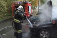 В Оренбурге в Центральном районе утром сгорел автомобиль.