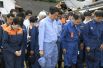 Премьер-министр Японии Синдзо Абэ почтил память жертв наводнения минутой молчания.