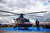 Транспортный вертолет AgustaWestland AW139 на Международном авиационно-космическом салоне МАКС-2017 в Жуковском.