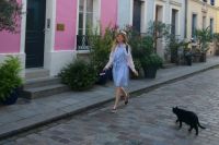 На одной из улочек Парижа французский чёрный кот не решился перейти дорогу студентке из России.