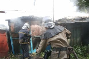На месте пожара