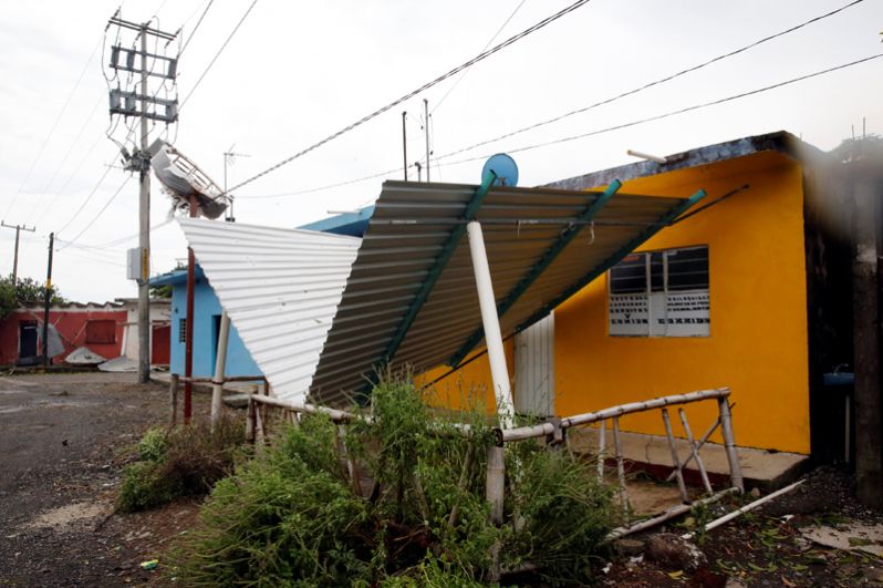 Разрушенные дома в Вега де Алаторе штата Веракрус.