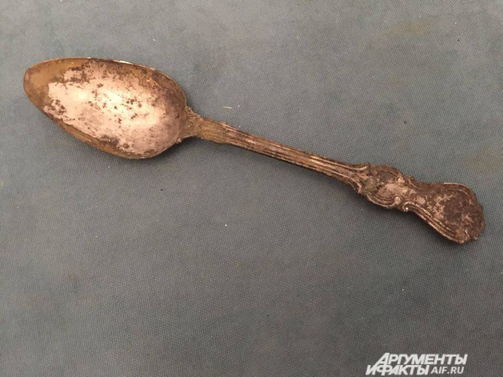 Серебряная ложка. Год выпуска 1856.
