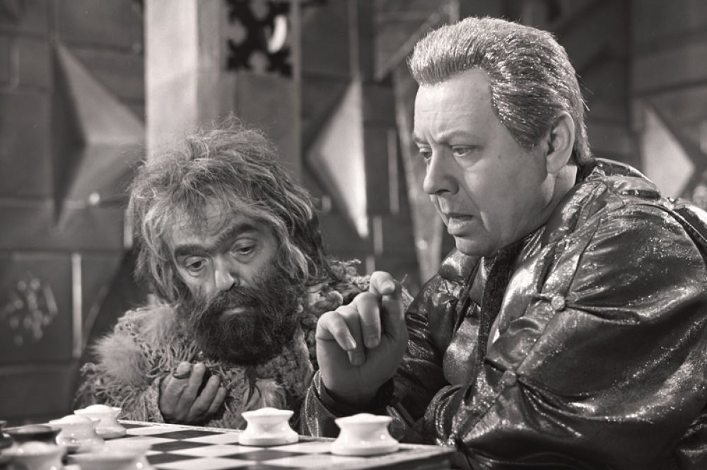 В роли Кащея Бессмертного в фильме «После дождичка в четверг». 1985 год.
