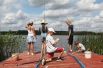 Соревнование между девочками и мальчиками на Орлинском озере. Счет 24:0 в пользу девочек.