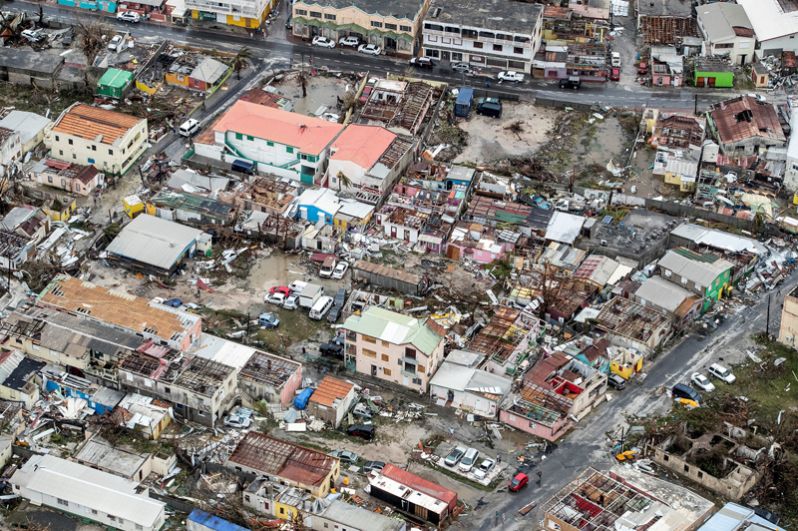 Последствия урагана на острове Сен-Мартен.