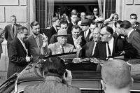 Официальный визит советской правительственной делегации во главе с председателем Совета министров СССР Никитой Хрущёвым в США. Нью-Йорк, сентябрь 1959 года.
