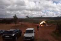 Боевой вертолет на учениях «Запад-2017» обстрелял зрителей