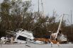 Повреждённые ураганом лодки в Салинасе, Пуэрто-Рико.