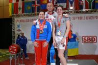 Победительницы первенства Мира среди девушек Ломацкая Дарья, среди юниорок Борисова Елена.