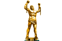 Так выглядит статуэтка - символ конкурса «Золотой Прометей», которую будут вручать лучшим представителям туротрасли.