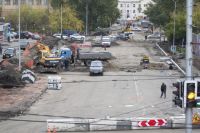 Ремонт дорог в центре Красноярска продолжается. 