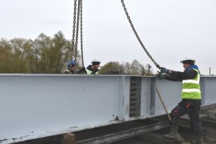 Строительство нового моста через реку Алей в Алтайском крае