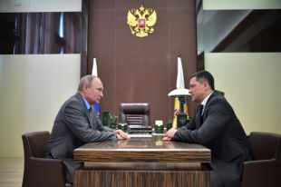 Встреча Владимира Путина и Михаила Ведерникова.