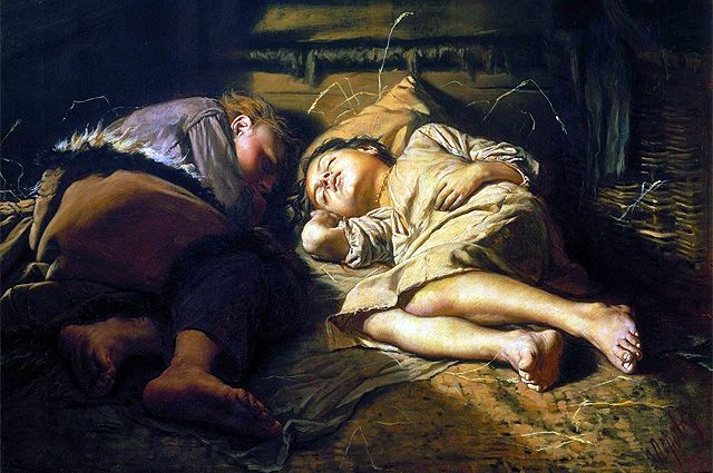 «Спящие дети». Василий Перов, 1870 год.