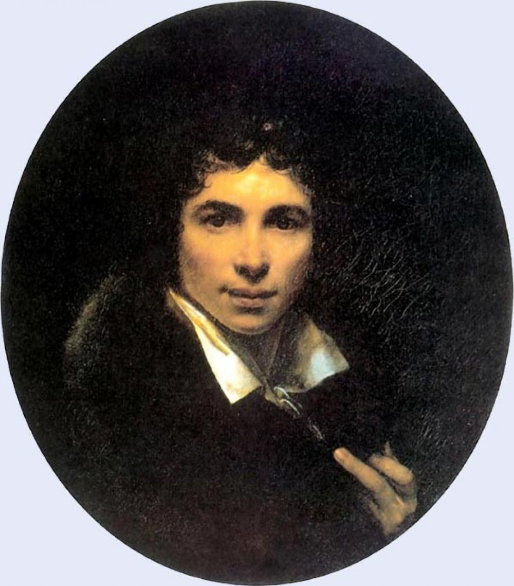 Автопортрет, (1820 год). 38-летний художник стал первым русским живописцем, который получил заказ на создание автопортрета для галереи Уффици во Флоренции, хранятся автопортреты всех мастеров, заслуживших мировую славу.
