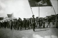 Первомайска демонстрация омских профсоюзов, 1918 г.