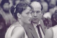 Ирина Минх с легендарным тренером Леонидом Ячменевым.