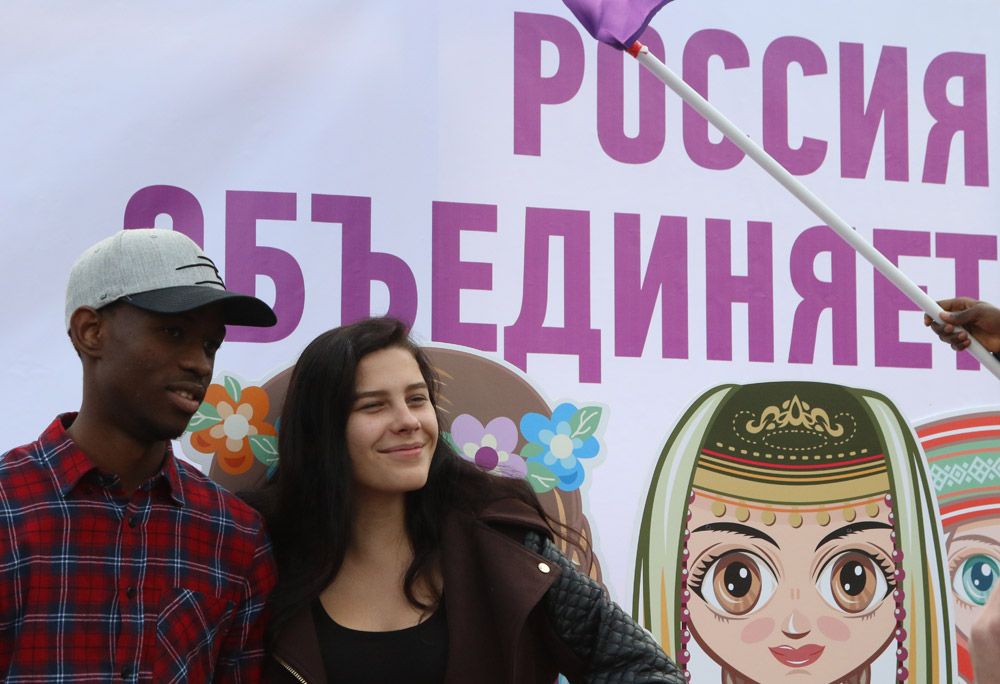 На праздновании Дня народного единства в Симферополе.