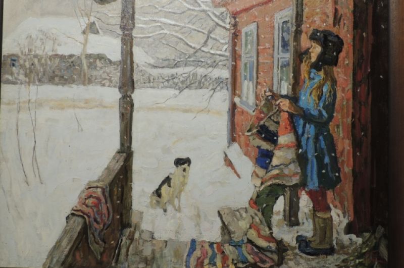 «Зима в деревне». Автор: Сергей Ткачёв, 1973