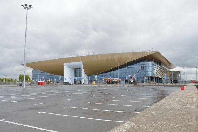 Длина участка подъезда к новому терминалу от кольца – 98 метров. 