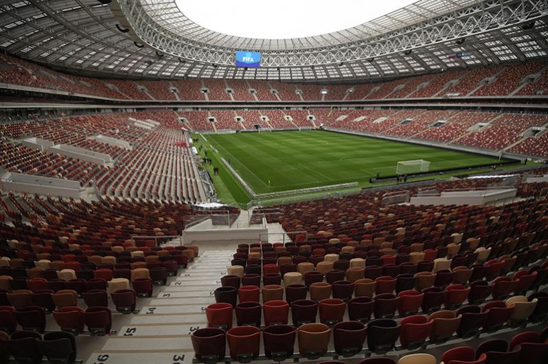 Большая спортивная арена «Лужники» перед началом матча.