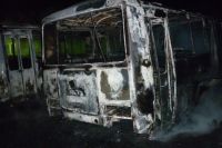Автобус загорелся во время рейса.
