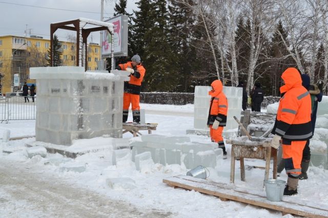 Строительство снежного городка в 2016 году