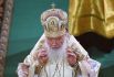 Патриарх Московский и всея Руси Кирилл проводит Рождественское богослужение в храме Христа Спасителя в Москве.