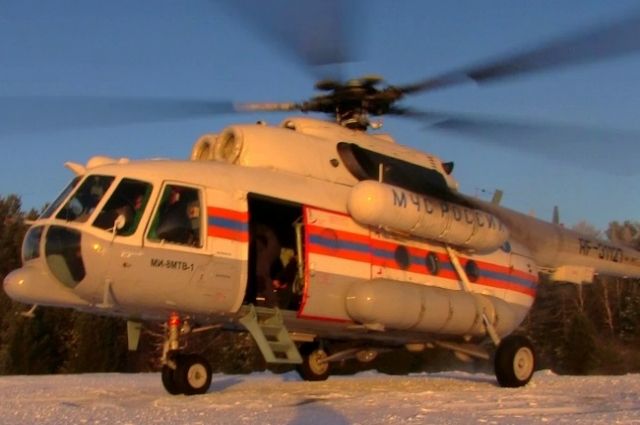 Специально для рейда был задействован вертолет МЧС России.