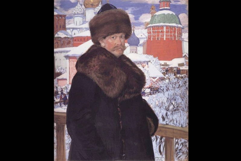 Кустодиев начал свой путь как художник-портретист. Невероятно быстро для молодого художника он завоевал популярность у прессы и заказчиков. Автопортрет (1912).