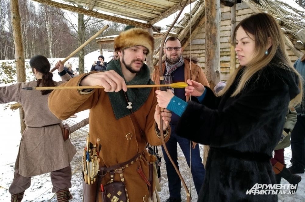 Лучный тир в деревне викингов.