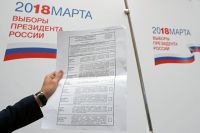 Образец избирательного бюллетеня для выборов президента РФ 18 марта 2018 года.