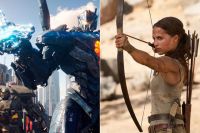 Кадры из фильмов «Тихоокеанский рубеж-2» и «Tomb Raider: Лара Крофт».