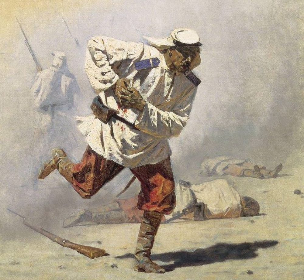 Василий Верещагин, «Смертельно раненный». 1873 г.