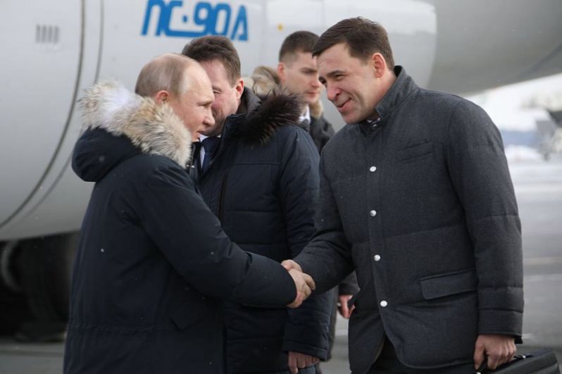Встреча Владимира Путина в аэропорту Кольцово. 6 марта 2018 года
