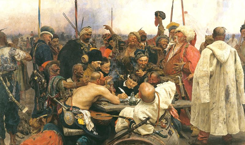 Илья Репин «Запорожцы пишут письмо турецкому султану», 1880-1891 год.