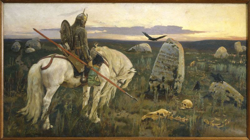 Виктор Васнецов «Витязь на распутье», 1878 год. 